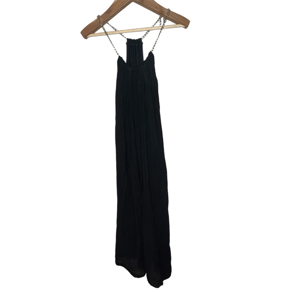 M&C halter maxi dress made in Italy gold chain halter size XS
